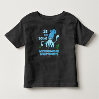 Ss is for Squid - cartoon  - learning alphabet Toddler T-Shirt