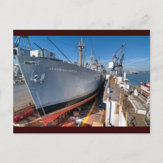 SS Jeremiah O'Brien Liberty Ship at Dry Dock Postcard