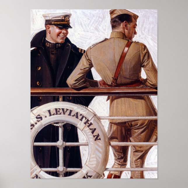 SS Leviathan, 1918 by Joseph Christian Leyendecker Poster (Front)