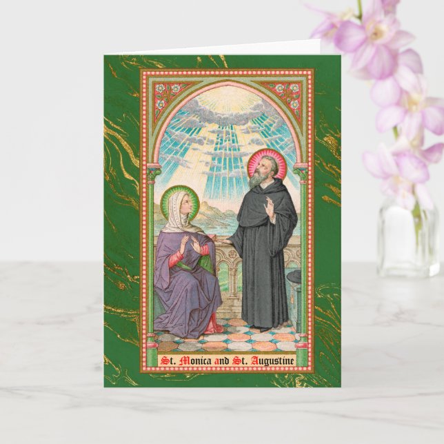 SS. Monica and Augustine at Ostia (SAU 047) Card (Orchid)