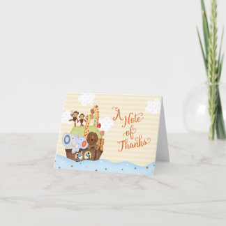 SS Noah / Noah's Ark Baby Shower Thank You Card