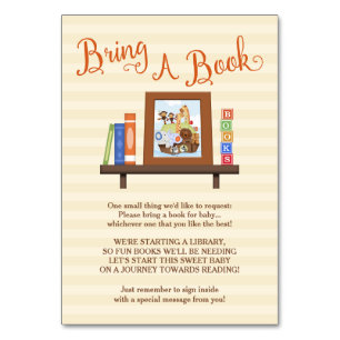 SS Noah / Noah's Ark Bring-a-Book Baby Shower Table Number