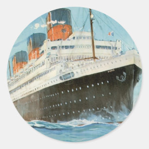 ss Paris - The French Line Classic Round Sticker
