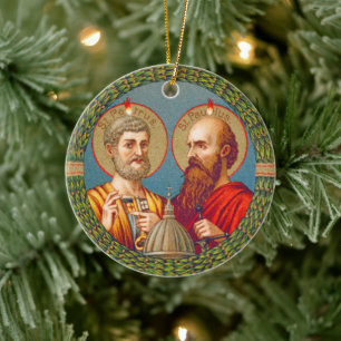 SS. Peter and Paul, Apostles (JMAS 01) Ceramic Tree Decoration