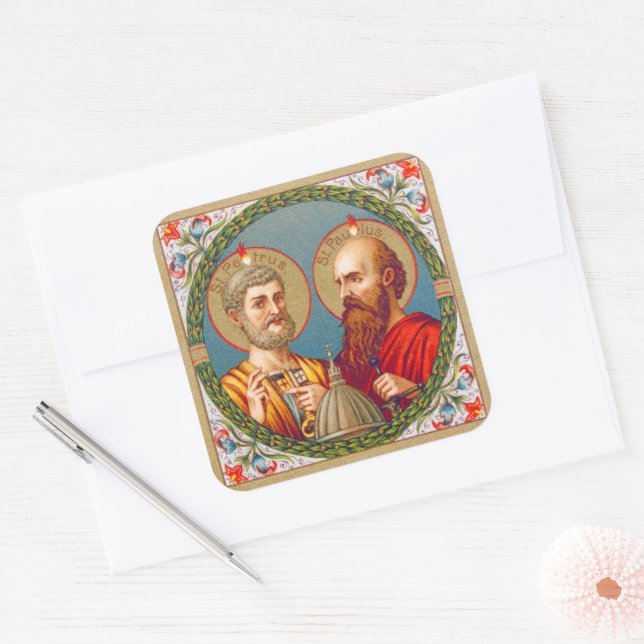 SS. Peter and Paul, Apostles (JMAS 01) Square Sticker (Envelope)