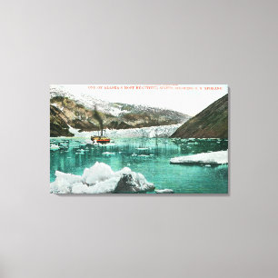 SS Spokane Steamer Passing by Glacier Canvas Print