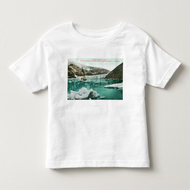 SS Spokane Steamer Passing by Glacier Toddler T-Shirt (Front)