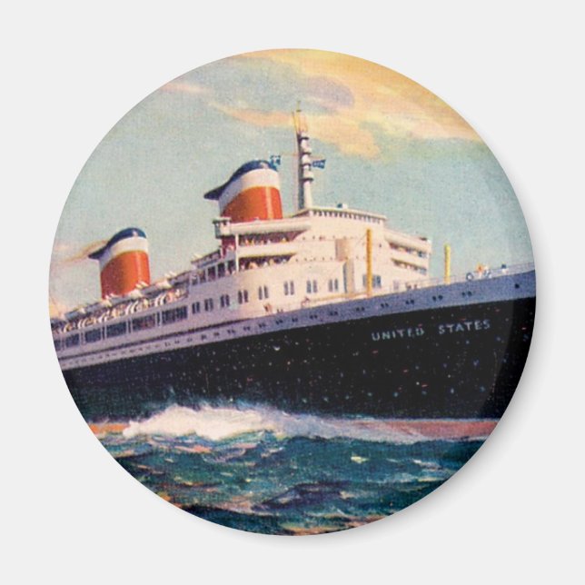 ss United States at Sea Magnet (Front)
