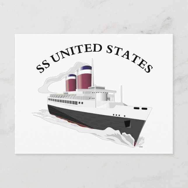 SS United States Postcard (Front)