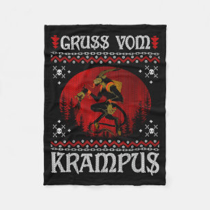 Ss Vom Krampus Christmas Evil Xmas Horror Ugly Swe Fleece Blanket