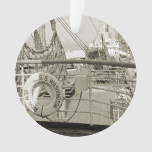 SS Washington Luxury Liner Cruise Ship 1930's Deck Ornament