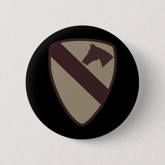 SSI - 1st Cavalry Division - Subdued Desert 6 Cm Round Badge (Front)