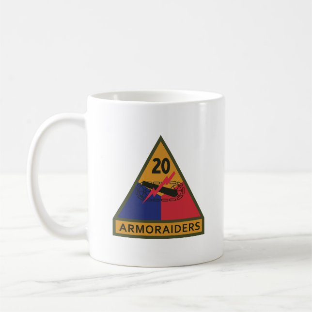 SSI - 20th Armoured Division w Name Tape Coffee Mug (Left)