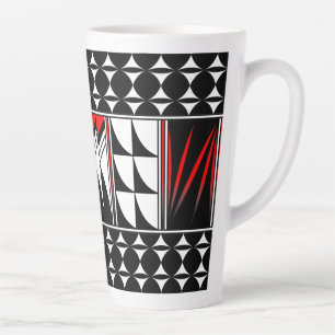 sSouthwest Feather Blessings in Red Latte Mug