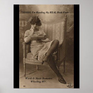 ssshh i'm reading real books poster