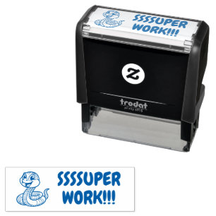 SSSSuper Super Work Snake Teacher Student School Self-inking Stamp