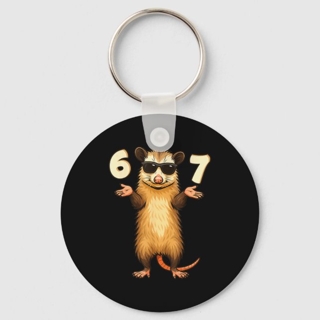 Ssum 67 Hand Motion Meme Funny Kids Teens Gen Alph Key Ring (Front)