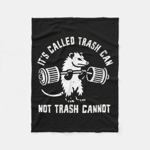 Ssum Ossum Trash Can Trash Cannot Funny Joke Ossum Fleece Blanket