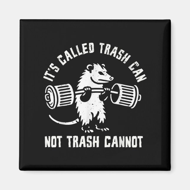 Ssum Ossum Trash Can Trash Cannot Funny Joke Ossum Magnet (Front)