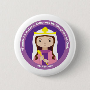 St. Adelaide 6 Cm Round Badge