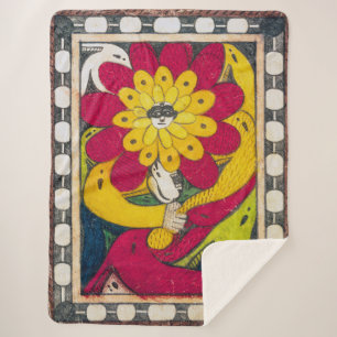 St. Adolf-Throne, Face-Flower   Adolf Wölfli   Sherpa Blanket