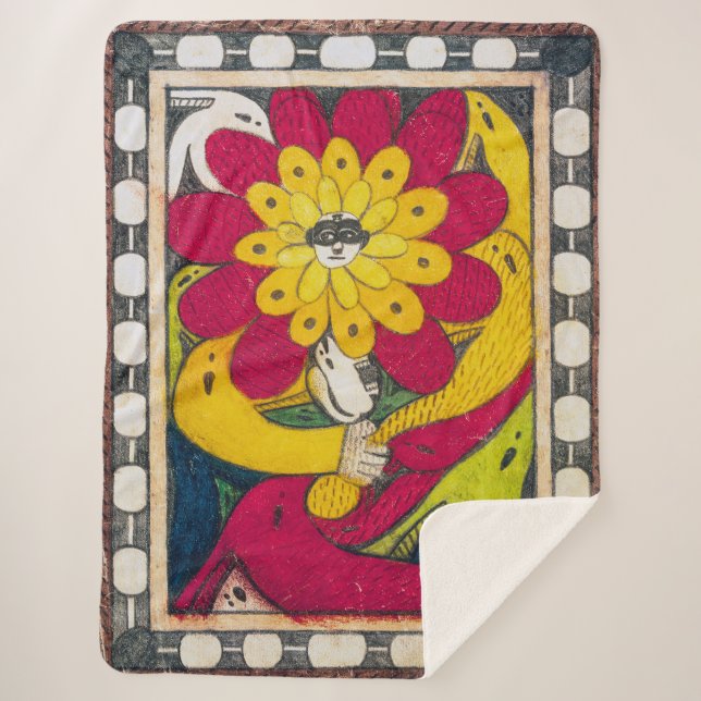 St. Adolf-Throne, Face-Flower | Adolf Wölfli | Sherpa Blanket (Front)