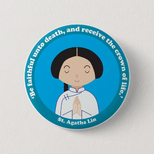 St. Agatha Lin 6 Cm Round Badge