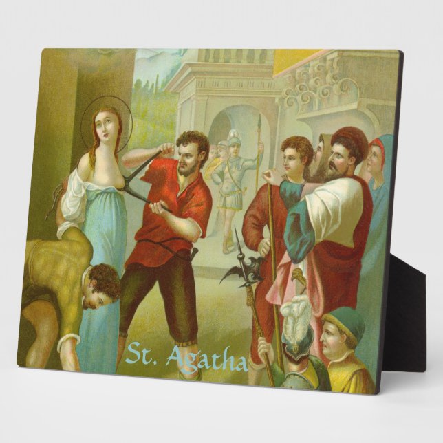 St. Agatha (M 003) Horizontal Plaque (Side)