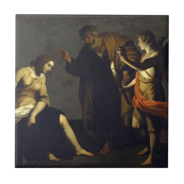 St. Agatha w/St. Peter & Angel - Alessandro Turchi Tile (Front)
