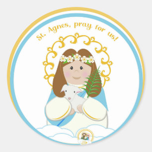 St. Agnes Classic Round Sticker
