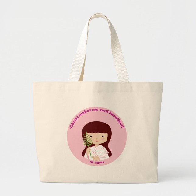 St. Agnes Large Tote Bag (Front)