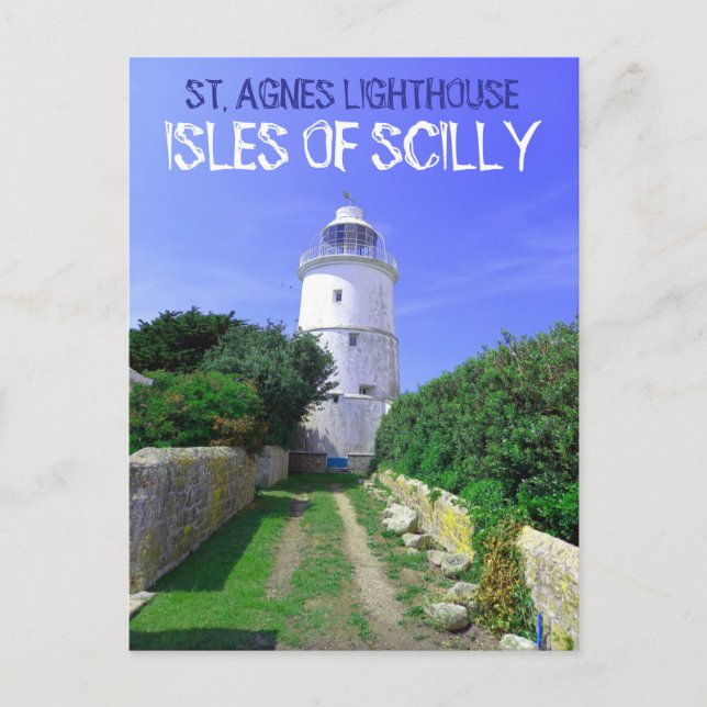 St. Agnes Lighthouse - Isles Of Scilly Postcard (Front)