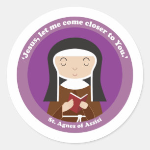 St. Agnes of Assisi Classic Round Sticker