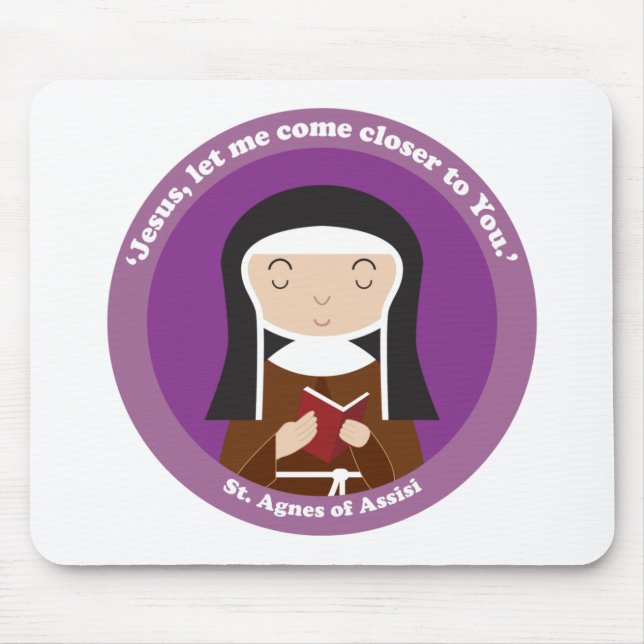 St. Agnes of Assisi Mouse Pad (Front)