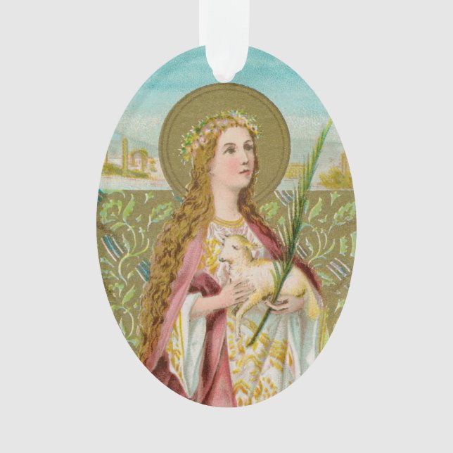 St. Agnes of Rome (BC 01) Acrylic Ornament (Front)