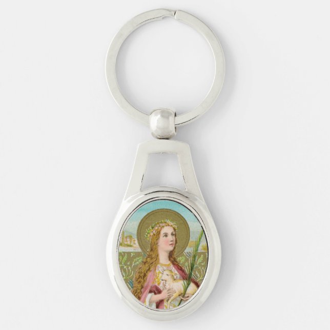 St. Agnes of Rome (BC 01) Key Ring (Front)