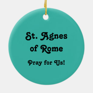 St. Agnes of Rome (BK 006) Ceramic Tree Decoration