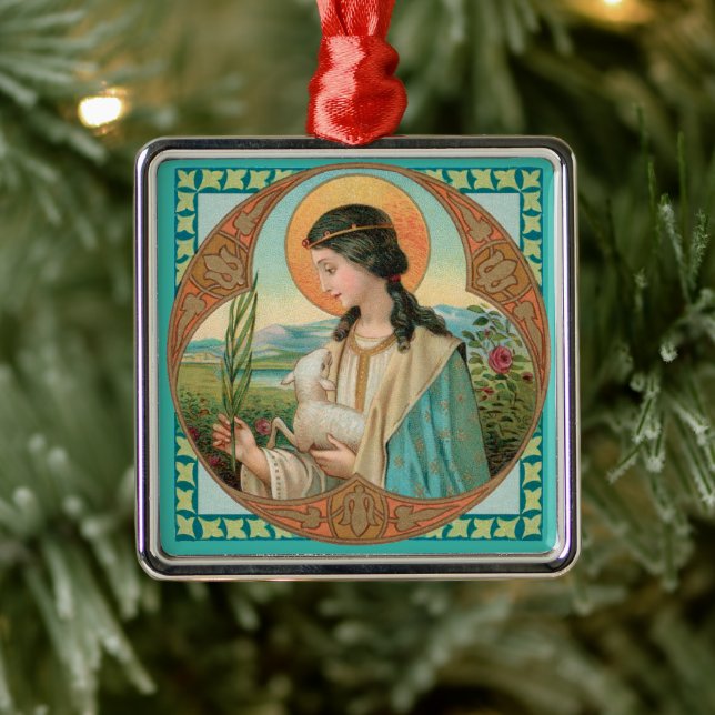 St. Agnes of Rome (BK 006) Metal Tree Decoration (Tree)