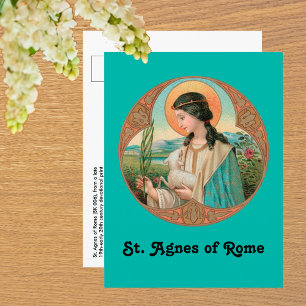 St. Agnes of Rome (BK 006) Postcard