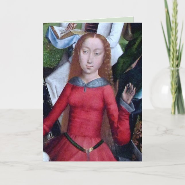 St. Agnes of Rome (detail; M 070) Card (Front)