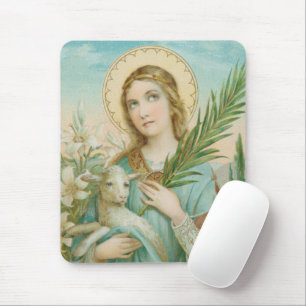 St. Agnes of Rome (MH 01) Mouse Pad