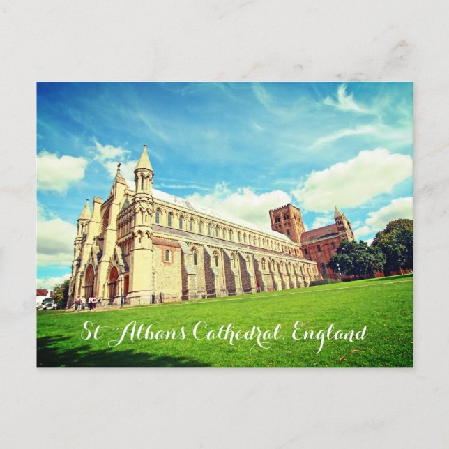 St Albans Cathedral, England, postcard (Front)