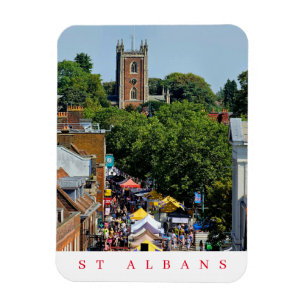 St Albans market view fridge magnet