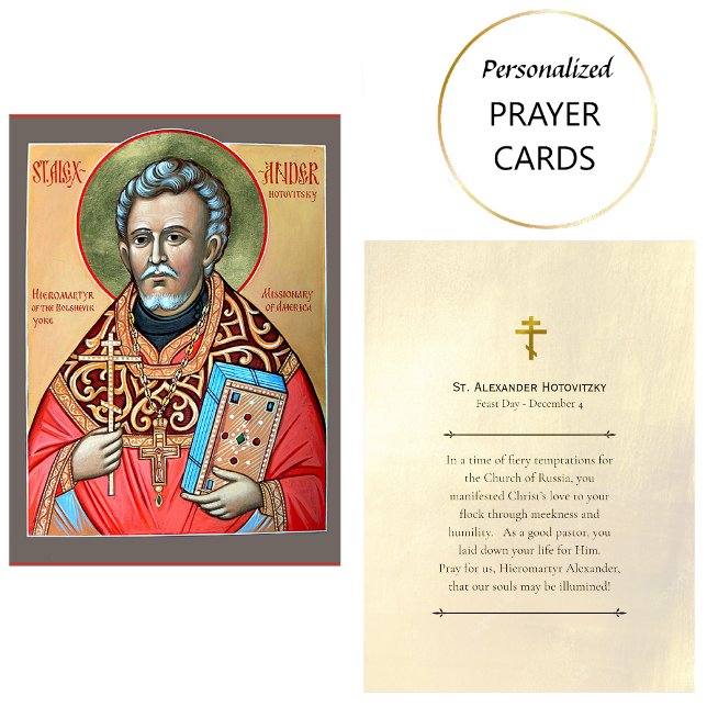 St. Alexander Hotovitzky Orthodox Prayer Card (Creator Uploaded)