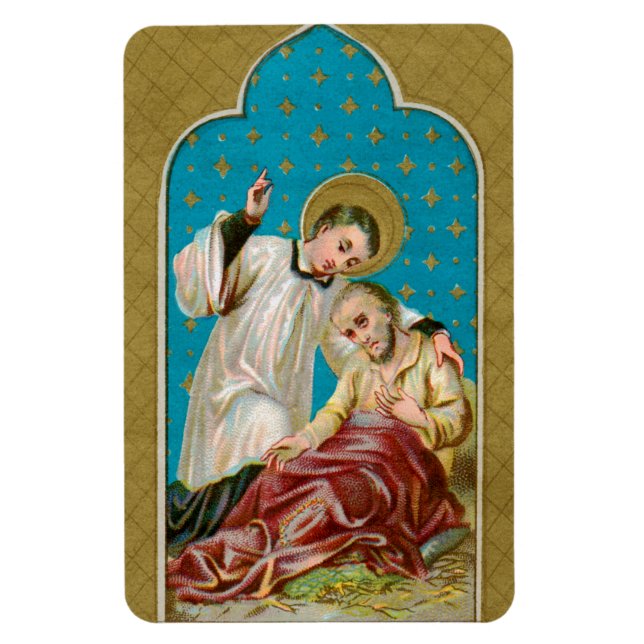 St. Aloysius Gonzaga & Plague Victim (M 006) Magnet (Vertical)