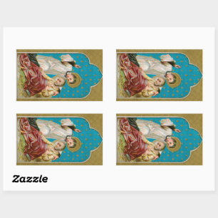 St. Aloysius Gonzaga & Plague Victim (M 006) Rectangular Sticker