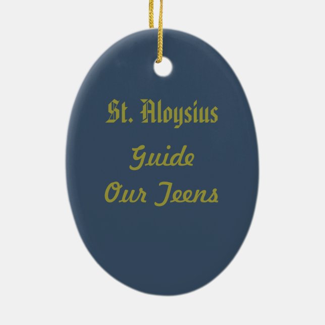 St. Aloysius Gonzaga (PM 01) Ceramic Tree Decoration (Back)
