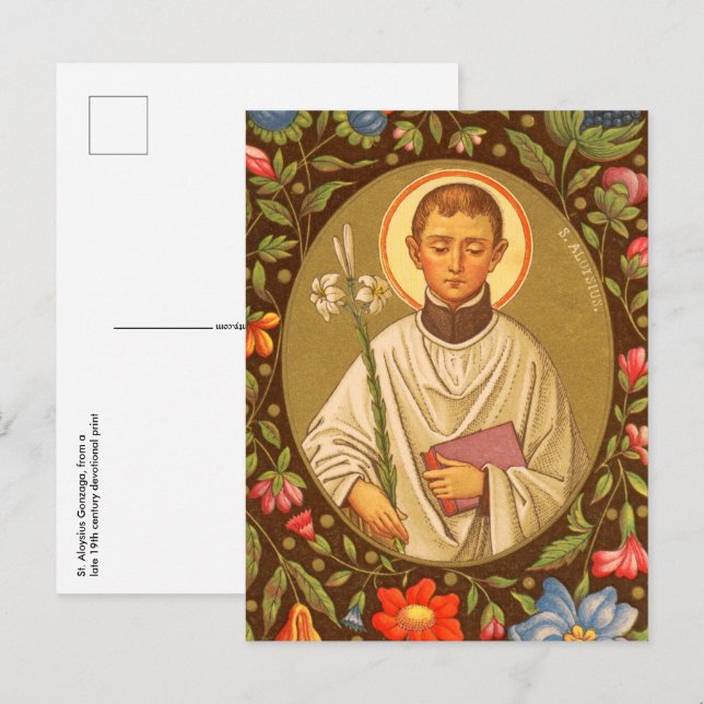 St. Aloysius Gonzaga (PM 01) Postcard 2 (Front/Back)