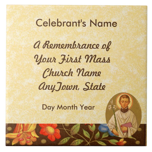 St. Aloysius Gonzaga (PM 01) Tile (Front)