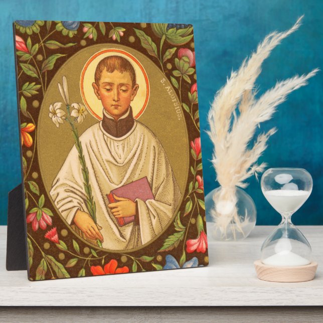 St. Aloysius (PM 01) 8"x10" Plaque 2 With Easel (Side)
